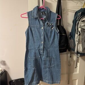 Warner Bro’s Denim Sleeveless Button-Up Dress